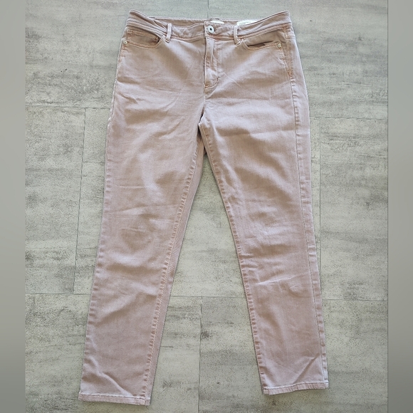 J. Jill Women's Authentic Fit Slim Ankle Light Camo Pink Denim Jeans Size 12 - Picture 1 of 12